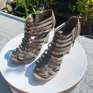 Madden Girl by Steve Madden Leather Strappy Heels 7 EUC
